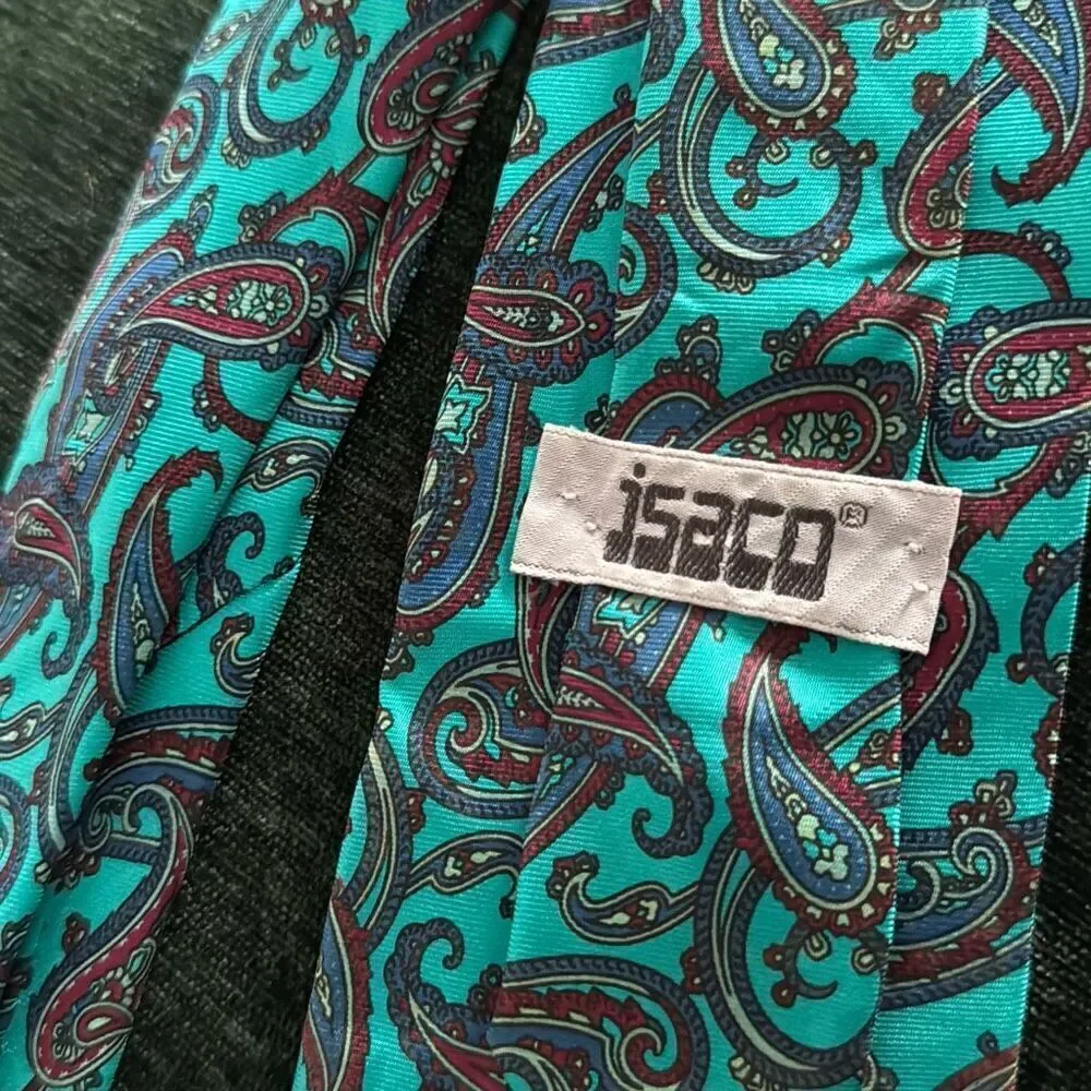 Jsaco %100 silk, made in Italy, vintage tie.